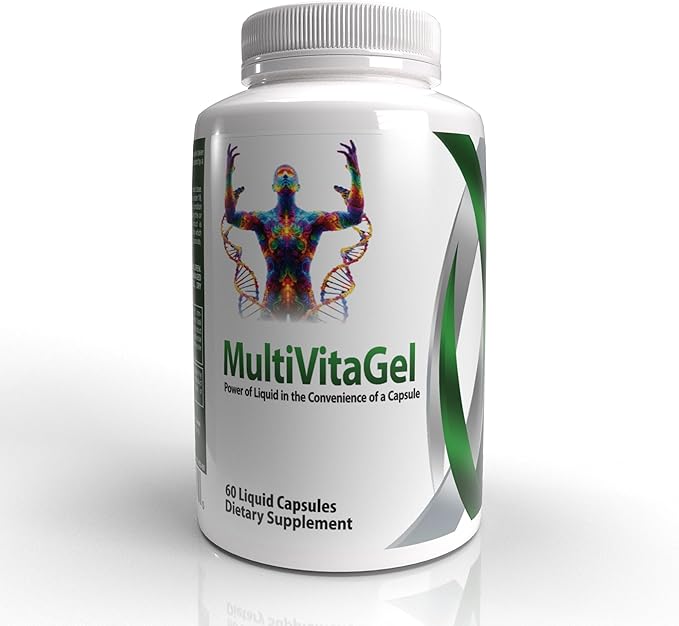 MultiVitaGel Liquid Filled Gel Caps, Vitamins Plus 42 Fruits & Veggies Blend, Optimum Nutrition Delivery