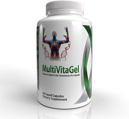MultiVitaGel Liquid Filled Gel Caps, Vitamins Plus 42 Fruits & Veggies Blend, Optimum Nutrition Delivery