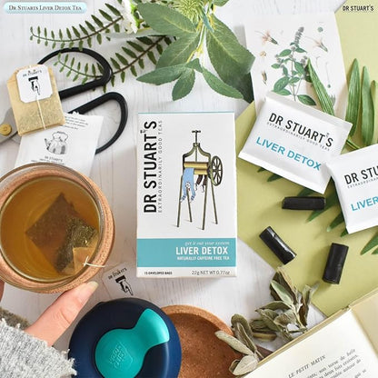 Dr Stuart's Liver Detox Tea - 90 Teabags (15 bags x Pack of 6) | with Dandelion Root, Centaury Herb & Milk Thistle | Supports Healthy Liver | Naturally Caffeine Free