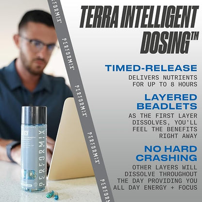 PERFORMIX - SST V2X - Pre Workout - 300 mg Caffeine - Energy Supplements - No Crash - Thermogenic - Nootropic - Timed-Release for All Day Focus, Mood & Energy Boost - Men & Women - 120 Capsules