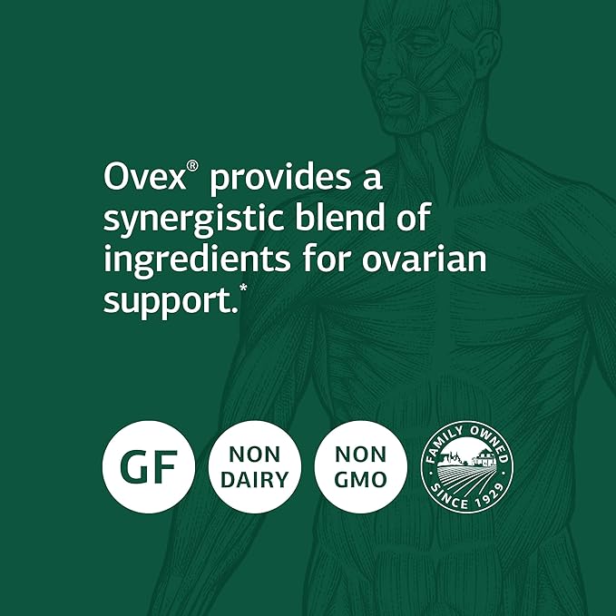 Standard Process Ovex - Whole Food Women's Health Supplement with Calcium Lactate, Magnesium Citrate, and Vitamin C - Gluten Free - 90 Tablets