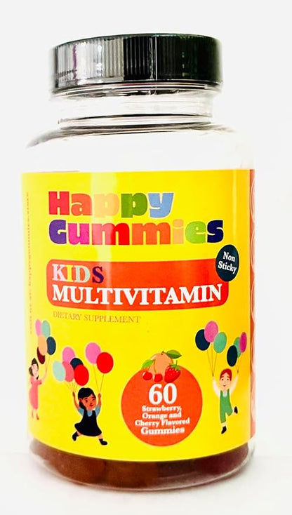 Kids Multivitamin, 60ct Strawberry, Orange and Cherry Flavored Gummies