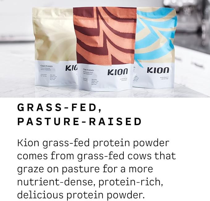 Kion Clean Protein | Grass-Fed & Pasture-Raised Whey Isolate Protein Powder | Rich Chocolate | 30 Servings