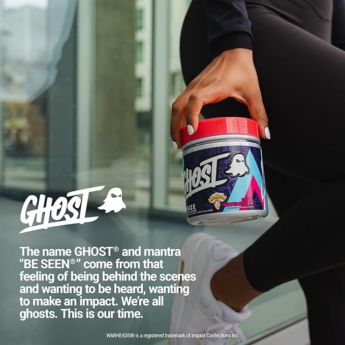 GHOST Size Muscle Builder Dietary Supplement - Warheads Sour Watermelon, 30 Servings - Creatine Muscle Growth and Strength Building Supplements for Men & Women - Free of Sugar & Gluten, Vegan