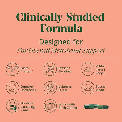 PMS & Period Relief - Menstrual Cramp Relief: No More Period Cramps, Mood Swings, or Bloating. PMS Supplement for Happy Hormones and Period Relief. (36 Count)