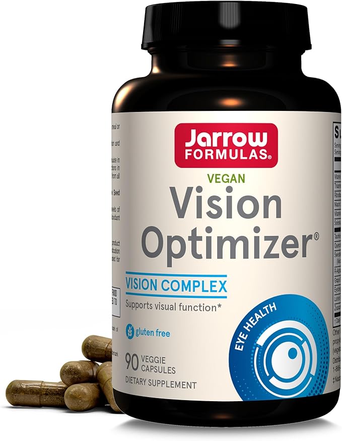 Jarrow Formulas® Vision Optimizer, Dietary Supplement, Vision Complex, Supports Visual Function, 90 Capsules, Up to a 30 Day Supply