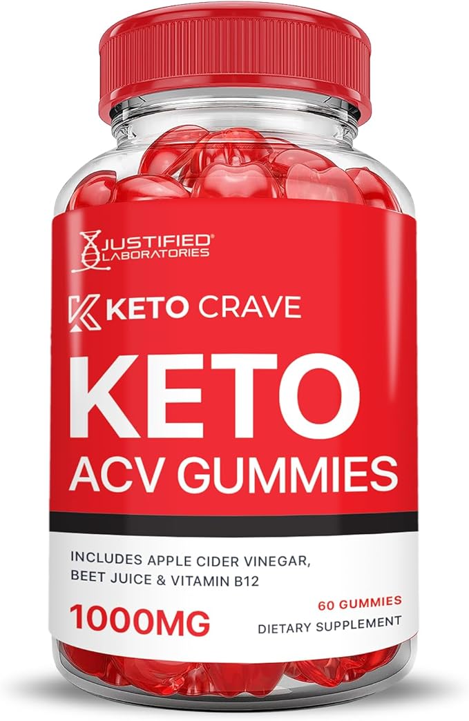 (5 Pack) Keto Crave Keto ACV Gummies Advanced Formula 1000MG Keto Crave Keto Gummies Apple Cider Vinegar Formulated with Pomegranate Beet Juice Powder B12 Vegan Non GMO 600 Gummys