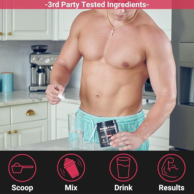 Creatine Monohydrate – 5g Creatine Monohydrate Powder – Advanced Creatine for Women and Men – Bulk Supplements Creatine with Organic Ingredients – Delicious Fruit Punch Flavor – 9.8oz