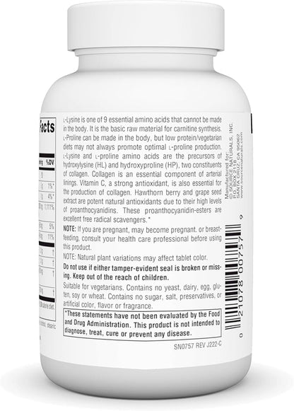 Source Naturals L-Proline & L-Lysine, 550mg - 60 Tablets