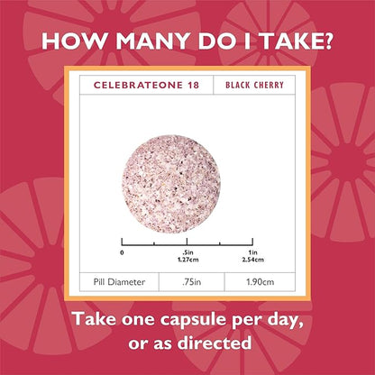 Celebrate Vitamins CelebrateONE 18 Chewables, 18mg Iron - One A Day Bariatric Multivitamin, Essential Vitamins & Minerals - Gastric Bypass & Sleeve Gastrectomy Supplement - Black Cherry (30 Tablets)