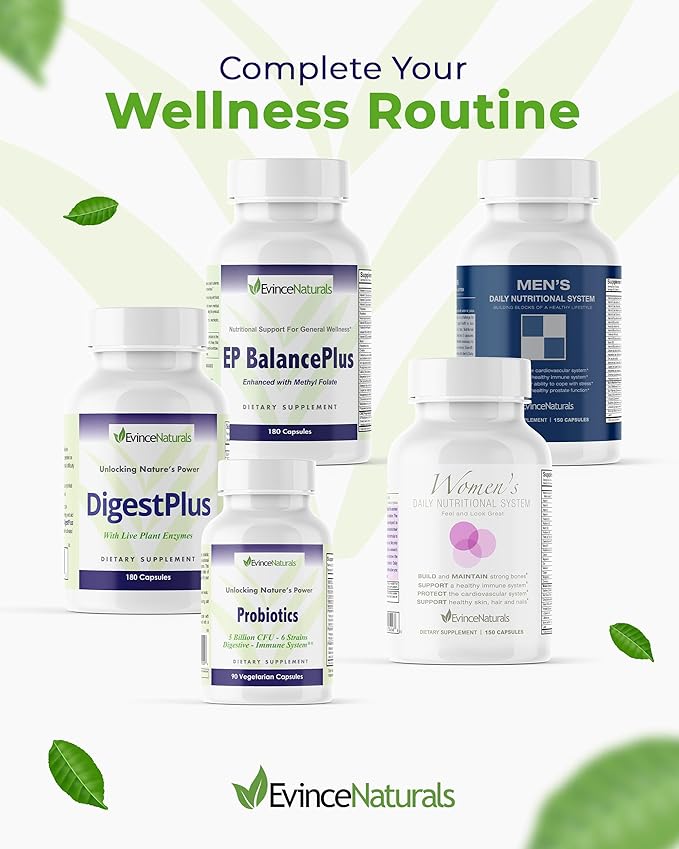 Multivitamin for Adults - EP BalancePlus Multivitamin for Men & Women - Packed with Vitamins and Minerals, Methyl Folate & Amino Acids - Nutritional Support for General Wellness, 180 Capsules