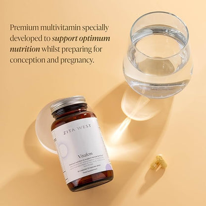 Vitafem Premium Fertility Supplement for Women - Prenatal Vitamins with Folate for Preconception Support - 60 Capsules (1 Month Supply)