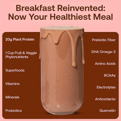 Happy Viking Variety Pack Plant Protein Powder, Created by Venus Williams, 20G Protein, Low Carb, Keto, Vegan, Gluten-Free, Non-GMO, Superfoods, Complete Meal Replacement, 8 Single Serve Packs