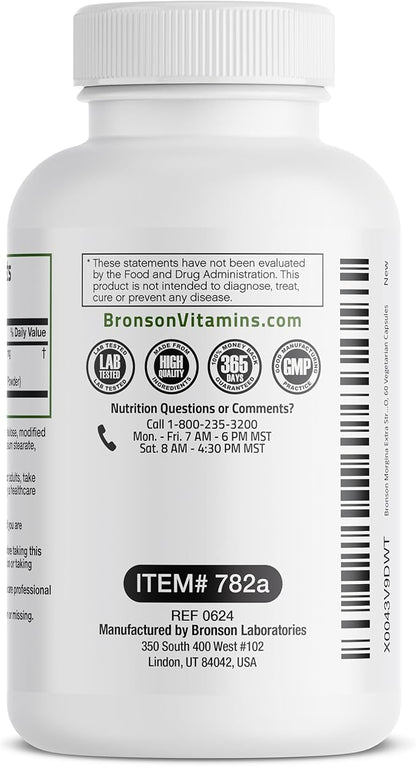 Bronson Morgina Extra Strength Complete Green Superfood, Non-GMO, 60 Vegetarian Capsules …