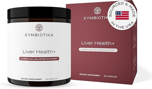 CYMBIOTIKA Liver Supplement with Vitamins & Herbs for Liver Support, Health, Cleanse and Repair, Helps Metabolism and Digestion, Gluten Free, Vegan, Plant Based, and Non GMO, 84 Capsules, 28 Servings