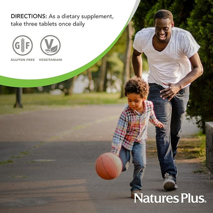 Natures Plus Source of Life - 30 Tablets - Multivitamin & Mineral Supplement - Supports Natural Energy & Overall Well-Being - Gluten Free, Vegetarian - 10 Total Servings