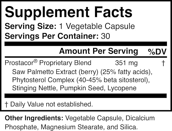 Natural Prostate Support Supplement - Non-GMO, Vegan, Gluten-Free