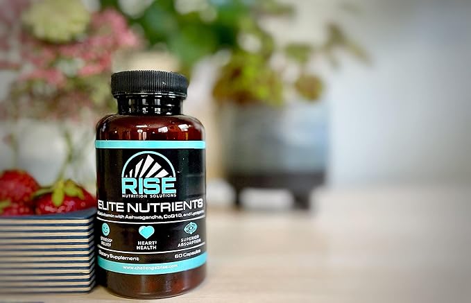 Rise Elite Nutrients with Vitamin A, Vitamin C, Vitamin D, Vitamin E, Calcium, Magnesium, Ashwagandha, and CoQ10 Supplement | Multivitamin for Men and Women