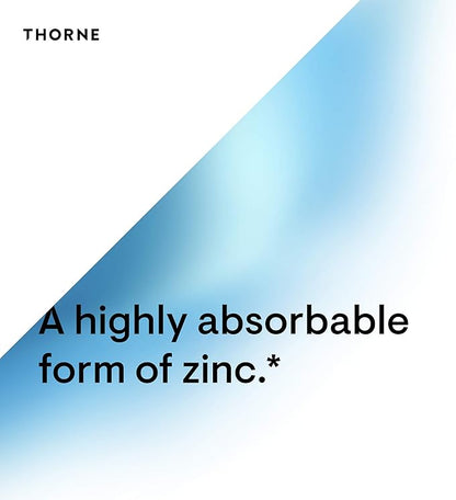 Thorne Zinc Picolinate 30 mg - Well-Absorbed Zinc Supplement for Growth and Immune Function - 180 Capsules
