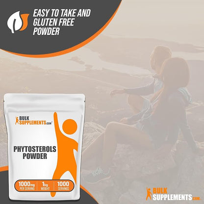 BulkSupplements.com Phytosterols Powder - Phytosterols Supplement, Beta Sitosterol Supplement - Sourced from Soy, Gluten Free, 1000mg per Serving, 1kg (2.2 lbs) (Pack of 1)