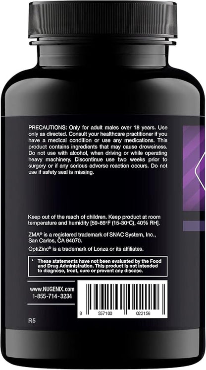 Nugenix PM ZMA - Nighttime Free Testosterone Booster and Sleep Support, 120 Count