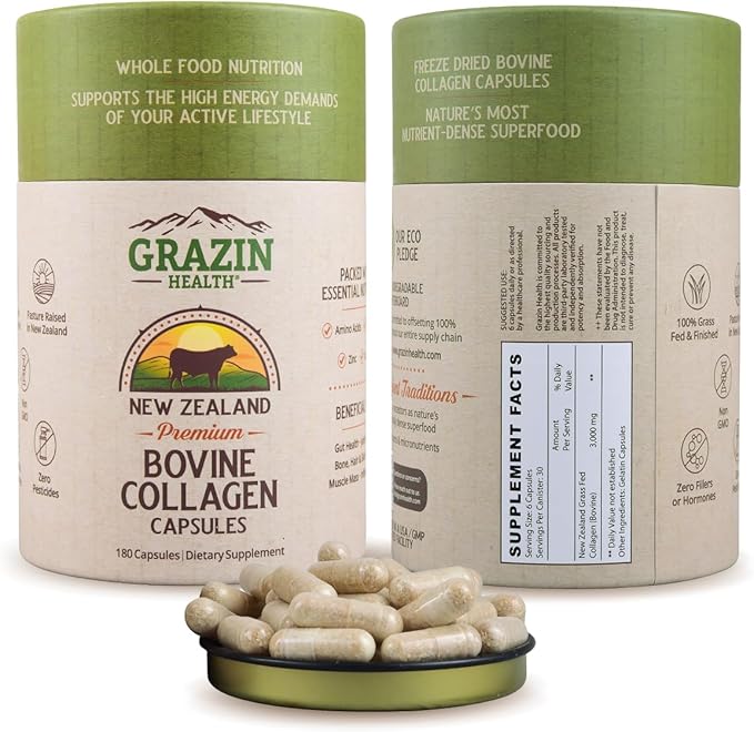 Grass Fed Bovine Collagen: 3000 Mg per Serving (30 Servings)