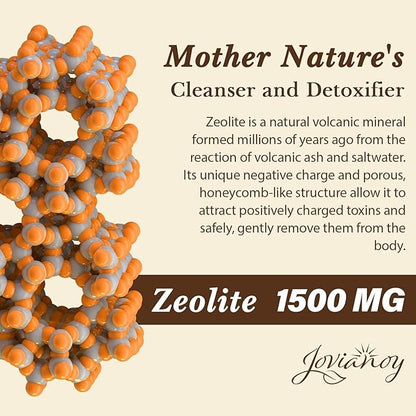 2300 MG Zeolite Detox Capsules, Organic Activated Charcoal, Bentonite Clay, 1-2 µm Clinoptilolite, Maximum Absorption, Gut Liver Detox Cleanse Full Body for Women Men, 90 Capsules