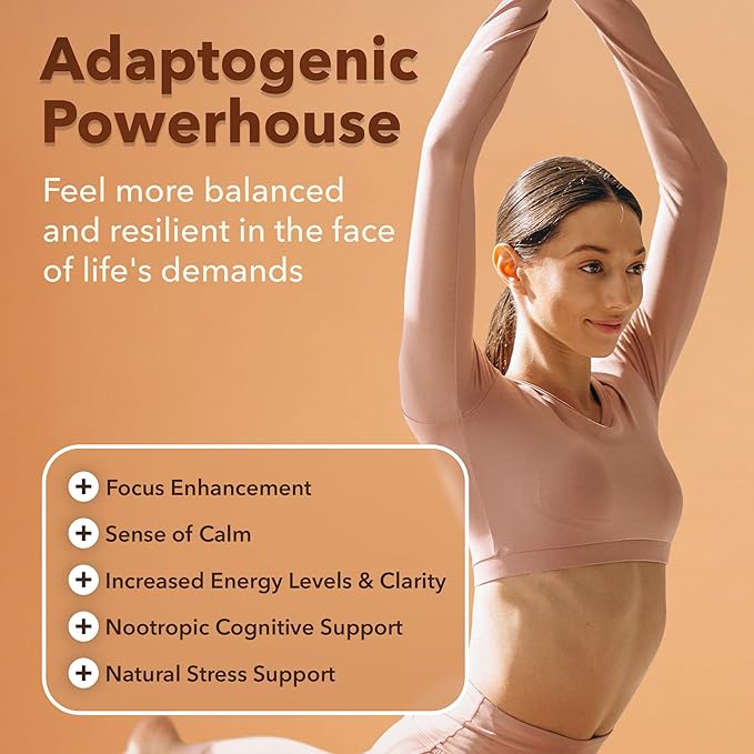 USDA Organic Lions Mane Supplement Capsules with Ashwagandha, Chaga, Reishi, Cordyceps, Turkey Tail (18,600mg/serv) 10x Adaptogenic Mushroom Complex as Focus Supplement - Energy, Immunity & Nootropic