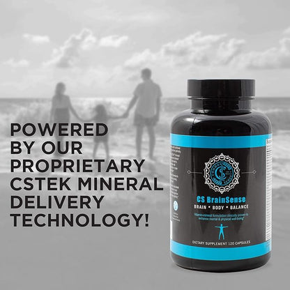 BrainSense Mood Stabilizer & Brain Supplement - Enhance Mood, Mental Clarity, Brain Booster & Cellular Health - Nootropic Supplement & Micronutrients for Brain Fog by CommonSenseWW, 120 Capsules