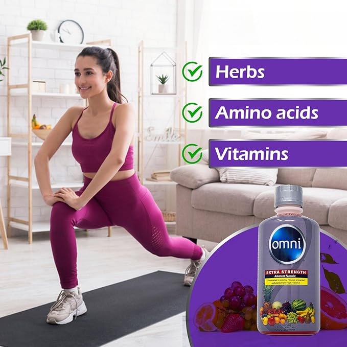 Wellgenix Omni Cleansing Drink, Extra Strength Body Detox, Herbal Cleanse Detox Liquid. Flush Your System, Fruit Punch Flavor, 32 Fl Oz, Premium Detox Support (2 Pack)