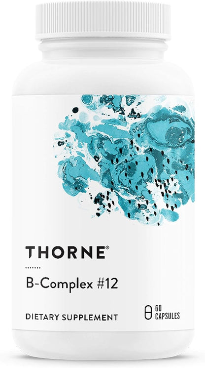 THORNE B-Complex #12 - Vitamin B Complex with Active B12 and Folate - 60 Capsules