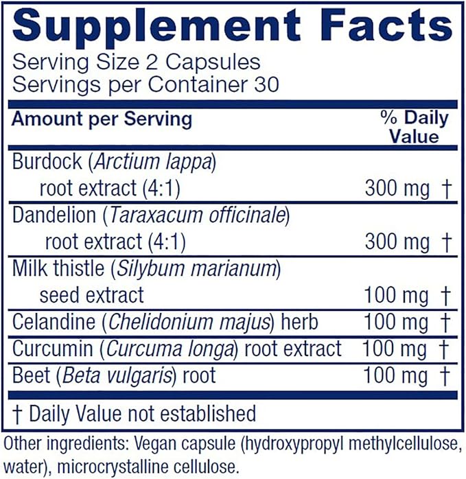 Vitanica Hepafem, Liver Cleansing Support, Vegan/Vegetarian, 60 Capsules