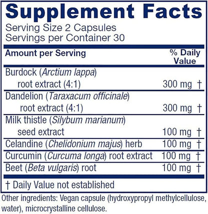 Vitanica Hepafem, Liver Cleansing Support, Vegan/Vegetarian, 60 Capsules