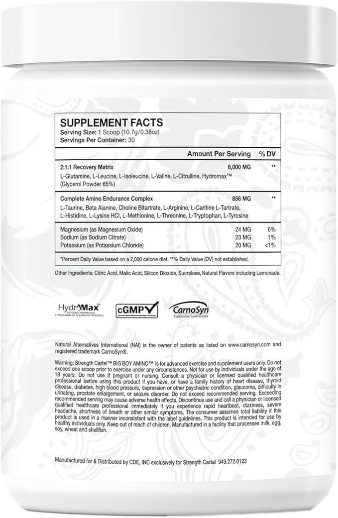 Big Boy Aminos Lemon Cake, 30 Servings (Pack of 1)