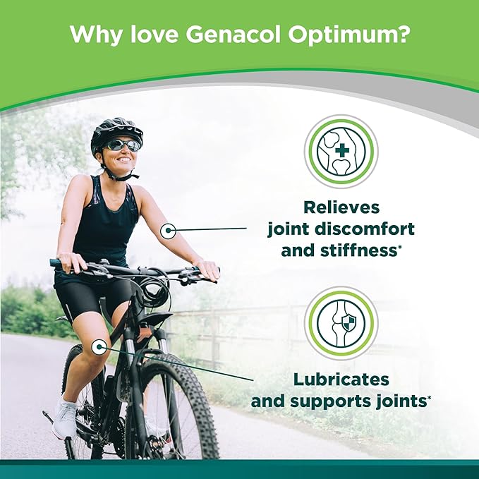 Genacol Glucosamine, Chondroitin & MSM Joint Supplement with Collagen Peptides Glucosamina Condroitina y Colageno Optimum 90 Tablets