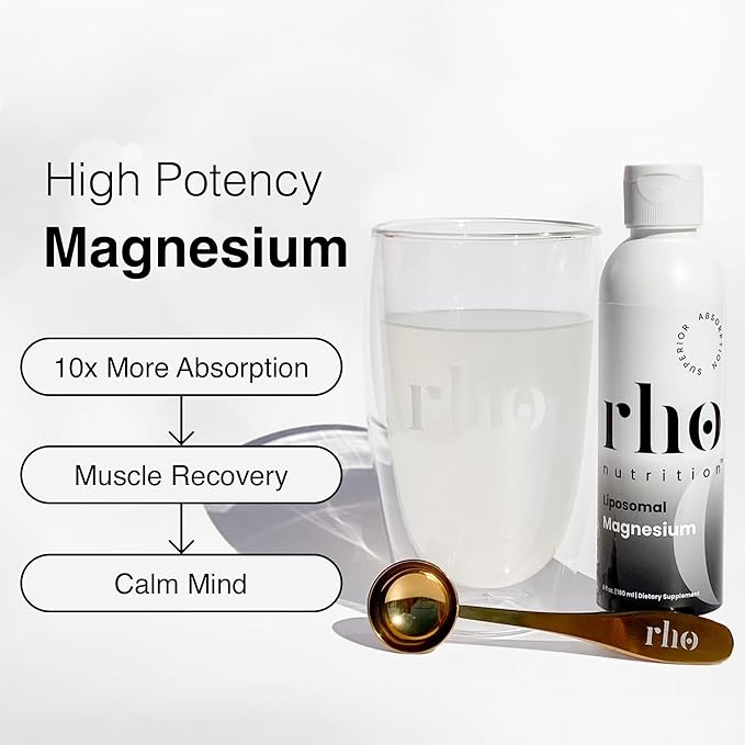 Liposomal Magnesium - High Absorption Liquid Magnesium Bisglycinate Vitamin Supplement - Supports Muscle Recovery, Relaxation, Memory & Cognitive Function for Men & Women