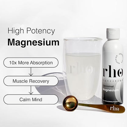 Liposomal Magnesium - High Absorption Liquid Magnesium Bisglycinate Vitamin Supplement - Supports Muscle Recovery, Relaxation, Memory & Cognitive Function for Men & Women