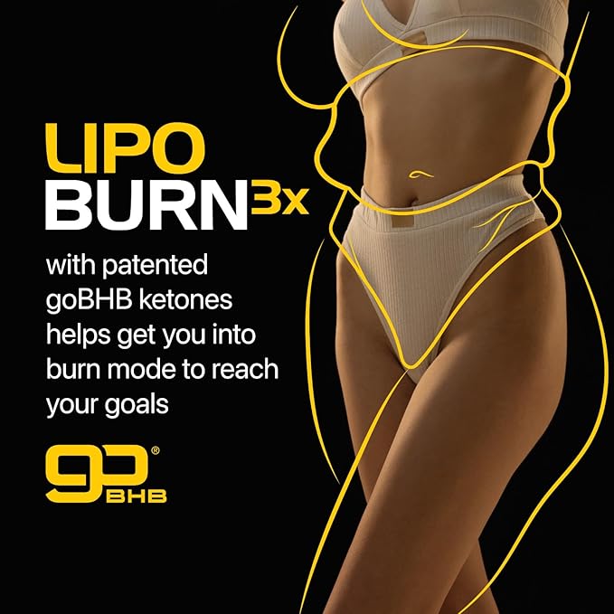 Lipo Burn Keto BHB Exogenous Ketones Supplement - BHB Science Keto Diet Pills with Capsimax and Caffeine for Natural Energy Focus Body Sculpting & Ketosis Support - Vegetarian & Non-GMO (1 Month)