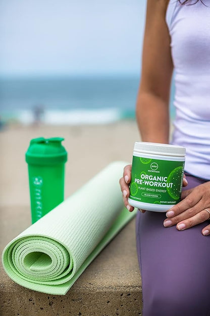 MRM Nutrition Organic Pre-Workout Powder | Black Cherry Flavored | Superfoods + 150mg Natural Caffeine + adaptogens | Clean Energy + Focus| Healthy Blood Flow | Vegan + Non-GMO | 20 Servings