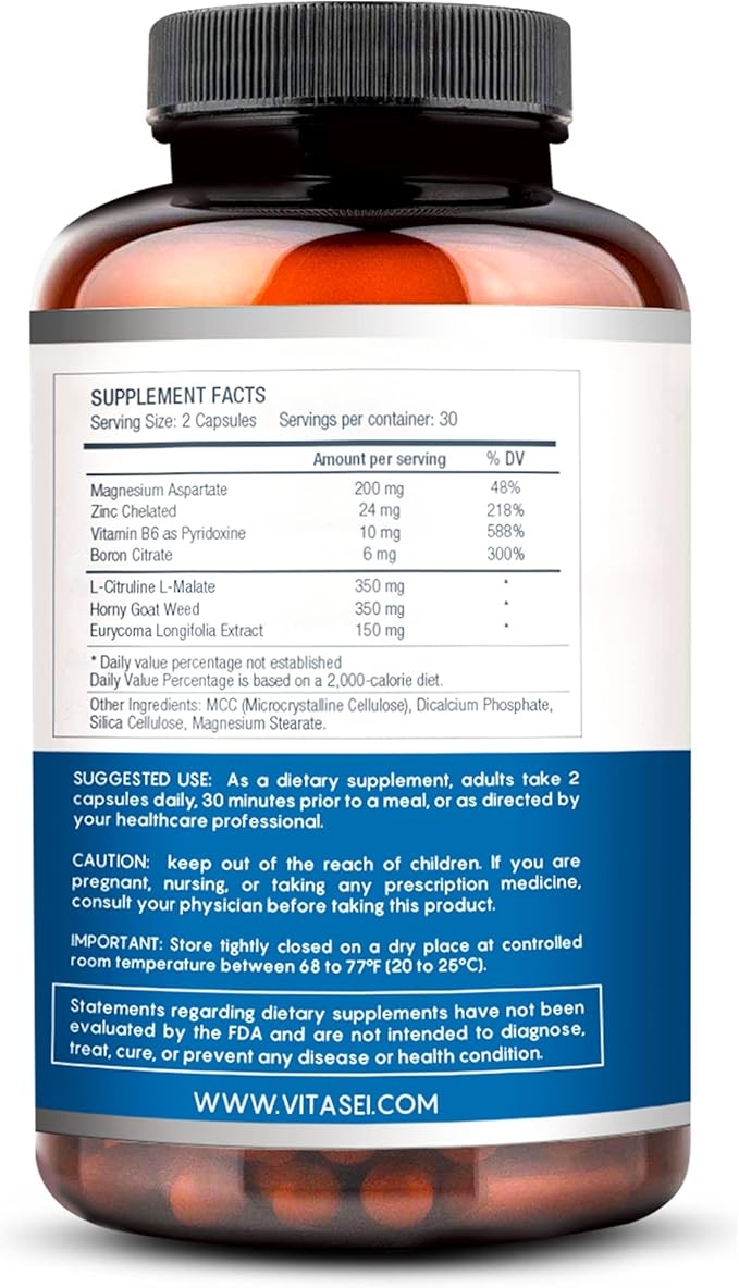 Testronix Performance Supplement for Men - Energy and Muscle Supplements for Mens Health - 60 Capsules (Pack of 2)