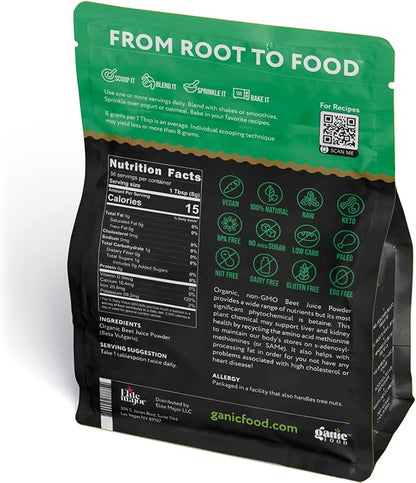 Organic Beet Root Juice Powder, 16 Ounces