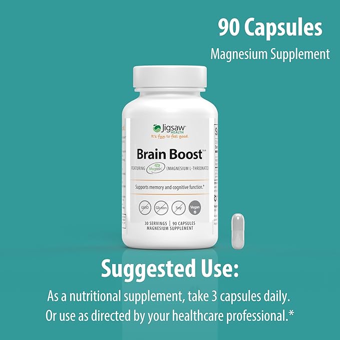 Jigsaw Health Brain Boost | Magnesium L-Threonate | 90 Capsules