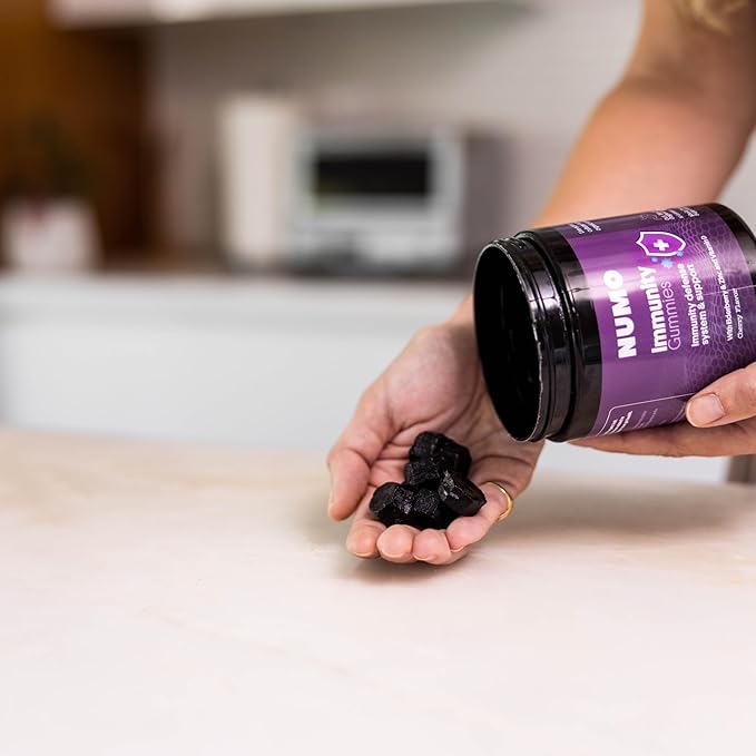 Numo Elderberry Gummies - Immune System Support with Antioxidants Supplement - Complete Formula with Sambucus Fruit, Vitamin D3, Zinc, Vitamin C, Probiotics - Organic, Vegan & Kosher - 60 Count