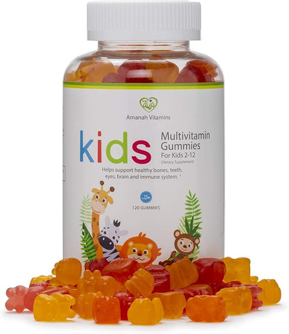 Amanah Children’s Multivitamin Gummy - 120 Count - Halal Vitamins - 2 Month Supply