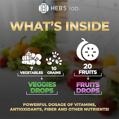 Multivitamin Fruits and Vegetables Supplements – Organic Energy Supplements & Vitamin Immune Booster – Liquid Multivitamins for Women & Men – Fruit and Veggies Supplement – Made in the USA – 2 Pack