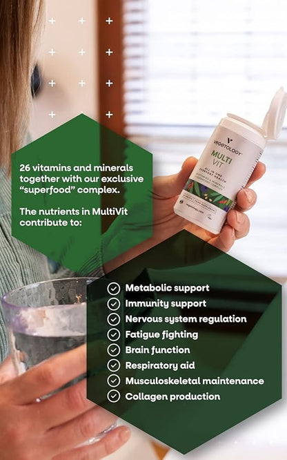 MultiVitamin Supplement, Vegan Multivitamins, 26 Vitamin & Minerals for Metabolic & Immune Support – Multivitamin for Women & Men (3 Pack)