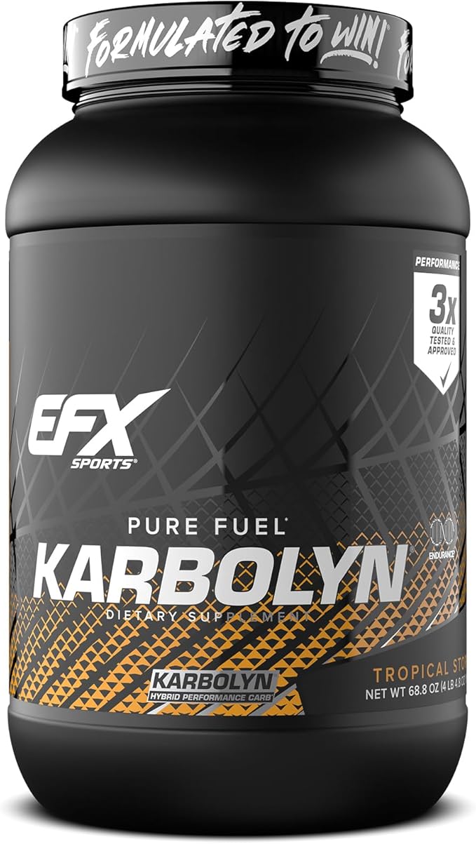 EFX Sports Karbolyn Fuel | Fast-Absorbing Carbohydrate Powder | Carb Load, Sustained Energy, Quick Recovery | Stimulant Free | 37 Servings (Tropical Storm)
