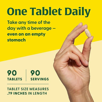 MegaFood Men's 55+ One Daily - Multivitamin for Men with Vitamin B12, Vitamin C, Vitamin D & Zinc - Optimal Aging & Immune Support Supplement - Vegetarian - Made Without 9 Food Allergens - 90 Tabs