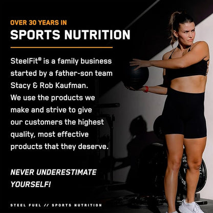 SteelFit Steel Fuel BCAA + Electrolyte Powder | Sugar-Free 2:1:1 Amino Acids Formula | Apple Pear, 30 Servings | No Crash Workout Hydration, Muscle Growth & Recovery