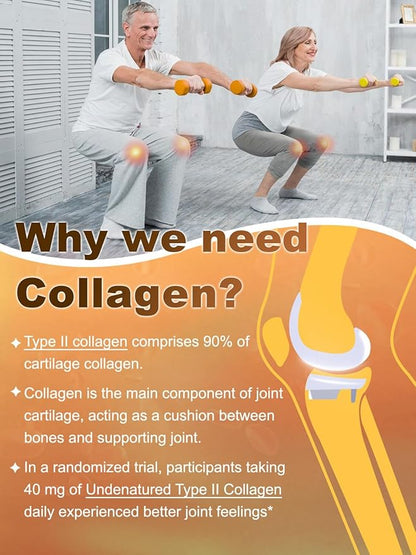 NATURE TARGET Glucosamine Chondroitin Joint Support Supplement - Plus MSM, Collagen, Turmeric, Shellfish Free, Supports Joint, Knees, Cartilage, for Men & Women, 120 Caps